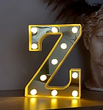 3D Işıklı Z Harfi Led Dekoratif Aydınlatma Büyük Boy 22 cm