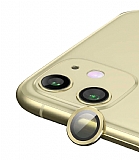 iPhone 12 Metal Kenarlı Cam Gold Kamera Lensi Koruyucu
