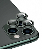 Apple iPhone 12 Pro 6.1 inç Metal Kenarlı Cam Yeşil Kamera Lensi Koruyucu