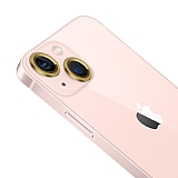 Apple iPhone 13 Metal Kenarlı Cam Gold Kamera Lensi Koruyucu