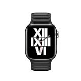 Apple Watch 4 / Watch 5 Siyah Deri Kordon 40 mm