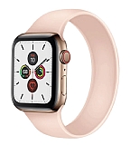 Apple Watch 4 / Watch 5 Solo Loop Sand Pink Silikon Kordon 44mm