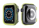 Apple Watch / Watch 2 / Watch 3 Şeffaf Sarı Silikon Kılıf ve Ekran Koruyucu 38 mm