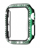 Apple Watch Taşlı Yeşil Rubber Kılıf 44 mm