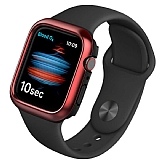 Araree Amy Apple Watch SE Ekran Korumalı Cam Kırmızı Kılıf 44mm