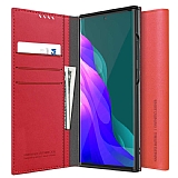 Araree Mustang Diary Samsung Galaxy Note 20 Ultra Cüzdanlı Kırmızı Deri Kılıf