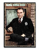 Atatürk III Ahşap Retro Poster