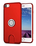 Baseus iPhone 7 / 8 Manyetik Şarj Özellikli Kırmızı Silikon Kılıf