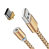 Volta New Insnap USB Type-C Gold Manyetik Data Kablosu 120cm