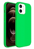 Buff iPhone 12 / 12 Pro 6.1 inç Rubber S Neon Green Silikon Kılıf