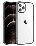 Buff Air Hybrid iPhone 12 Pro Max 6.7 inç Ultra Koruma Smoke Black Kılıf