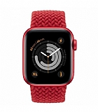 Buff Apple Watch Red Braided Örgü Kordon 45mm Extra Large