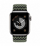 Buff Apple Watch Ultra Black-Green Braided Örgü Kordon 49mm Small