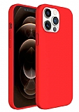 Buff iPhone 12 Pro Max 6.7 inç Rubber S Red Silikon Kılıf