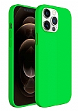 Buff iPhone 12 Pro Max 6.7 inç Rubber S Neon Green Silikon Kılıf