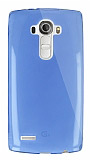 Dafoni Aircraft LG G4 Ultra İnce Şeffaf Mavi Silikon Kılıf