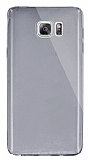 Dafoni Aircraft Samsung Galaxy Note 5 Ultra İnce Şeffaf Siyah Silikon Kılıf