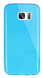 Dafoni Aircraft Samsung Galaxy S7 Ultra İnce Şeffaf Mavi Silikon Kılıf