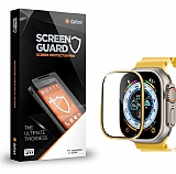Dafoni Apple Watch Ultra Tempered Glass Premium Gold Full Cam Ekran Koruyucu (49 mm)