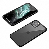 Dafoni Extra iPhone 11 Pro Max 360 Derece Koruma Cam Siyah Klf