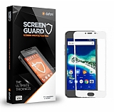 Dafoni General Mobile GM6 Tempered Glass Premium Full Beyaz Cam Ekran Koruyucu