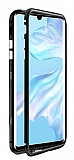 Dafoni Glass Guard Huawei P30 Pro Metal Kenarl Cam Siyah Klf