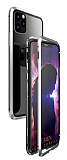 Dafoni Glass Guard iPhone 11 Pro Metal Kenarl Cam Silver Klf