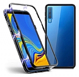 Dafoni Glass Guard Samsung Galaxy A9 2018 Metal Kenarl Cam Siyah Klf