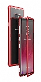 Dafoni Glass Guard Samsung Galaxy Note 9 Metal Kenarlı Cam Kırmızı Kılıf