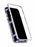 Dafoni Glass Guard Samsung Galaxy S8 Plus Metal Kenarlı Cam Silver Kılıf
