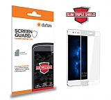Dafoni Huawei P10 Plus Slim Triple Shield Beyaz Ekran Koruyucu