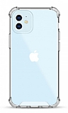 Dafoni Hummer iPhone 12 Mini 5.4 inç Ultra Koruma Silikon Kenarlı Şeffaf Kılıf