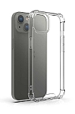 Dafoni Hummer iPhone 13 Mini 5.4 inç Ultra Koruma Silikon Kenarlı Şeffaf Kılıf