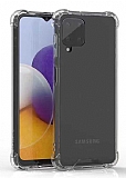 Dafoni Hummer Samsung Galaxy M22 Ultra Koruma Silikon Kenarlı Şeffaf Kılıf