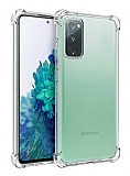 Dafoni Hummer Samsung Galaxy S20 FE Süper Koruma Silikon Kenarlı Şeffaf Kılıf