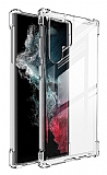 Dafoni Hummer Samsung Galaxy S22 Ultra 5G Sper Koruma Silikon Kenarl effaf Klf