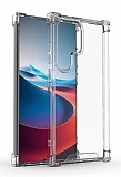 Dafoni Hummer Samsung Galaxy S24 Ultra Sper Koruma Silikon Kenarl effaf Klf