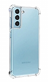 Dafoni Hummer Samsung Galaxy S21 FE 5G Ultra Koruma Kamera Korumalı Silikon Kenarlı Şeffaf Kılıf