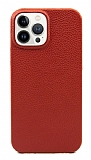 Dafoni iPhone 13 Pro Kırmızı Deri Rubber Kılıf