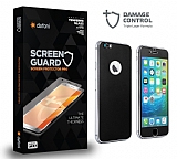 Dafoni iPhone 6 / 6S Full Darbe Emici Siyah Ön+Arka Ekran Koruyucu Film