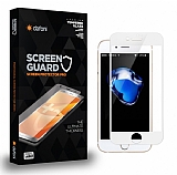 Dafoni iPhone 7 / 8 Full Tempered Glass Premium Beyaz Cam Ekran Koruyucu