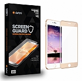 Dafoni iPhone 7 / 8 Full Tempered Glass Premium Gold Cam Ekran Koruyucu