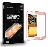 Dafoni iPhone SE 2022 Full Tempered Glass Premium Rose Gold Cam Ekran Koruyucu