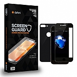 Dafoni iPhone 7 Plus / 8 Plus Ön + Arka Full Tempered Glass Premium Siyah Cam Ekran Koruyucu