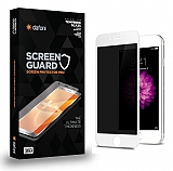 Dafoni iPhone SE 2022 Full Privacy Tempered Glass Premium Beyaz Cam Ekran Koruyucu