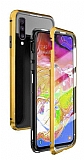 Dafoni Magnet Glass Samsung Galaxy A70 360 Derece Koruma Cam Gold Kılıf