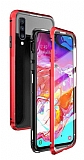 Dafoni Magnet Glass Samsung Galaxy A70 360 Derece Koruma Cam Kırmızı Kılıf