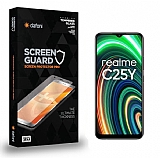 Dafoni Realme C25Y Tempered Glass Premium Cam Ekran Koruyucu