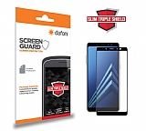 Dafoni Samsung Galaxy A8 Plus 2018 Full Slim Triple Shield Siyah Ekran Koruyucu