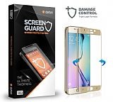 Dafoni Samsung Galaxy S6 Edge Curve Darbe Emici Gold Ekran Koruyucu Film